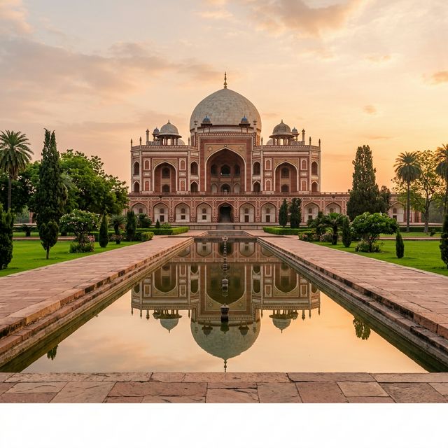 Humayun's Tomb at sunrise